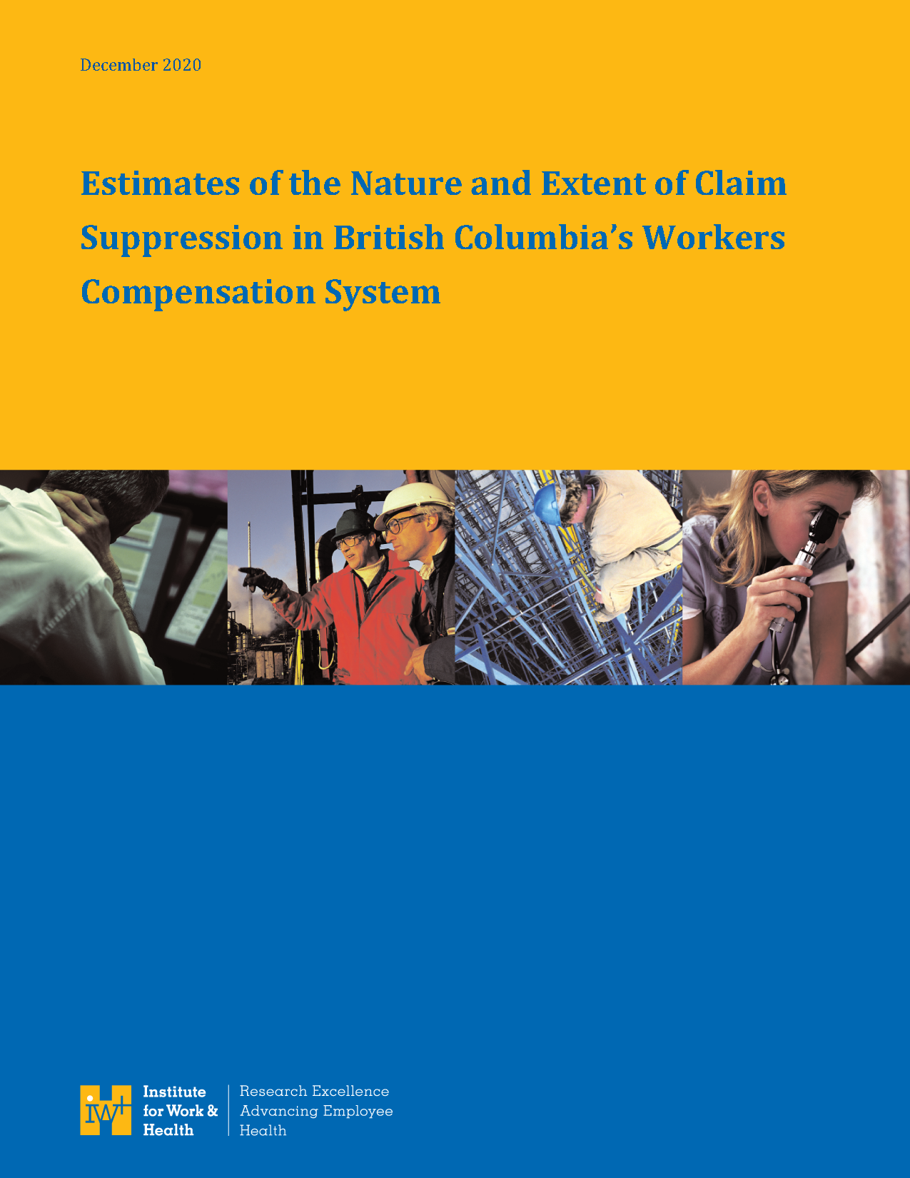 Report cover Estimates of the nature and extent of claim suppression in British Columbia’s workers' compensation system