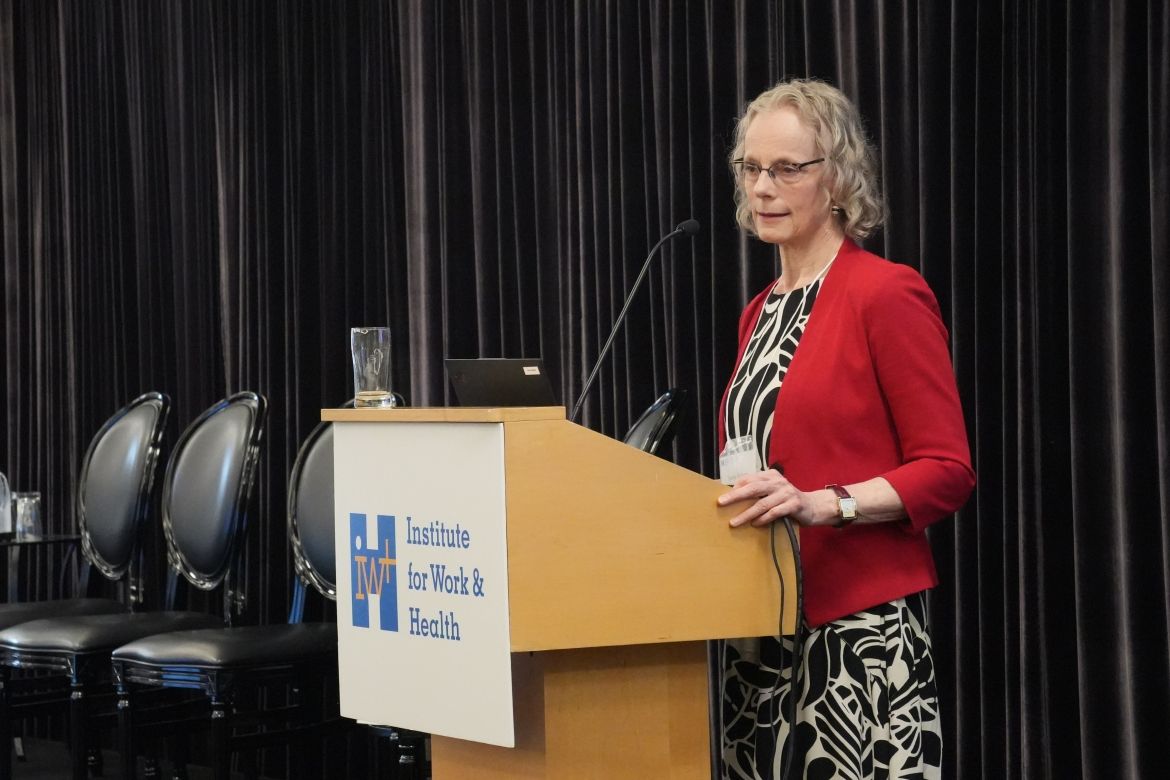 Dr. Lynda Robson speaks at the third IWH Connects event in 2026.