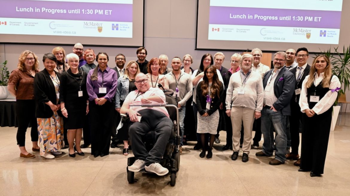 Speakers and organizers of the two-day symposium held by IDEA pose for the camera