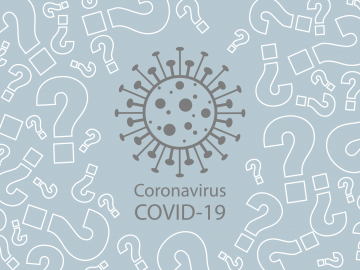 A grey coronavirus amid question marks