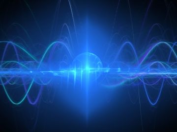 A graphic depiction of blue wavelengths.