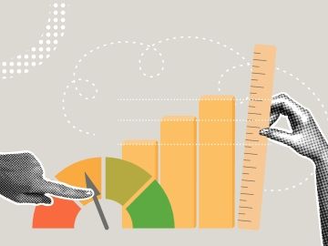 A halftone collage illustrating different types of measurement instruments