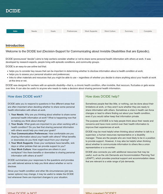 Cover of DCIDE tool