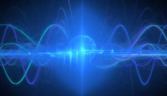 A graphic depiction of blue wavelengths.