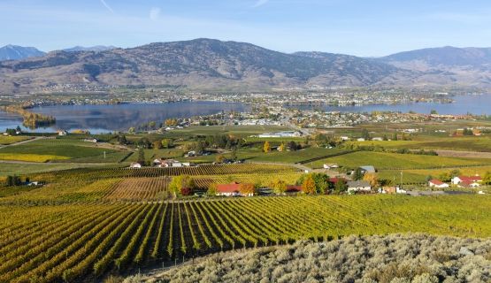 A vista of a small town in British Columbia